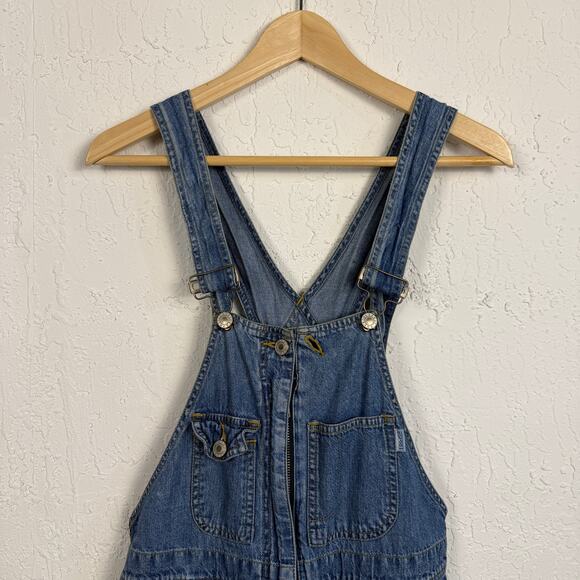 Vintage Y2K Esprit Denim Zip Front Overalls Women’s Small Blue Jeans - Picture 3 of 8